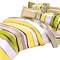 Yellow Stripes Comforter Set, 300GSM Fill, Duvet Cover, Fitted Sheet, 14" Pocket